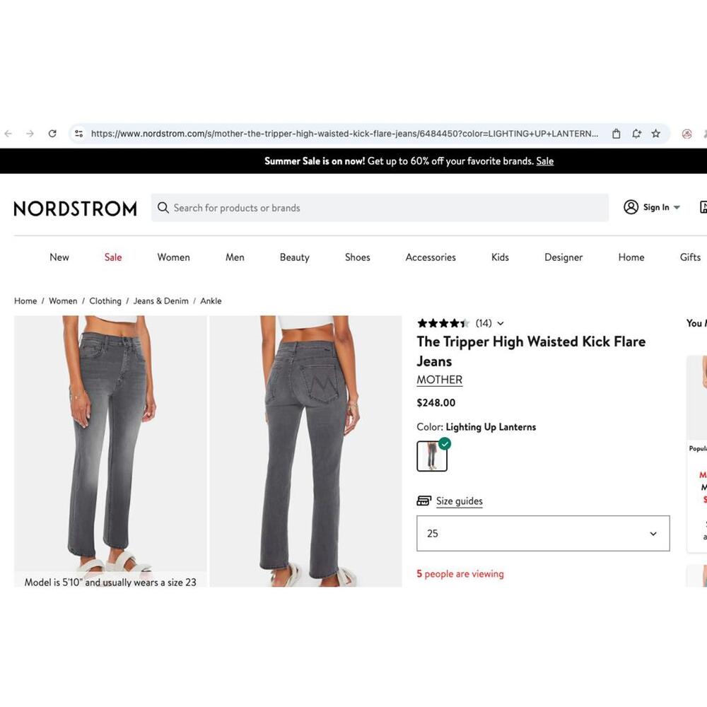 NWT Mother Tripper Ankle in Lighting Up Lanterns Sz 26- Retail $248 - Picture 15 of 15